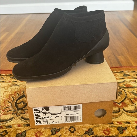 NEW IN BOX - CAMPER ALRIGHT ANKLE BOOT Black Suede - Picture 8 of 12